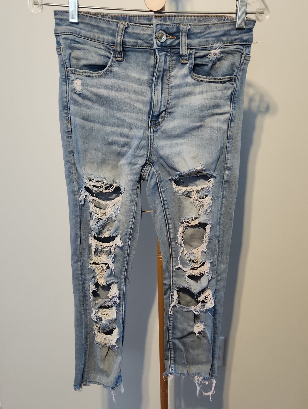 American Age Light Blue Ripped Skinny Jeans